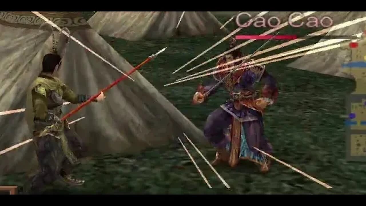 Dynasty Warriors 3 (Playstation 2) Carriage driver Musou mode part 3