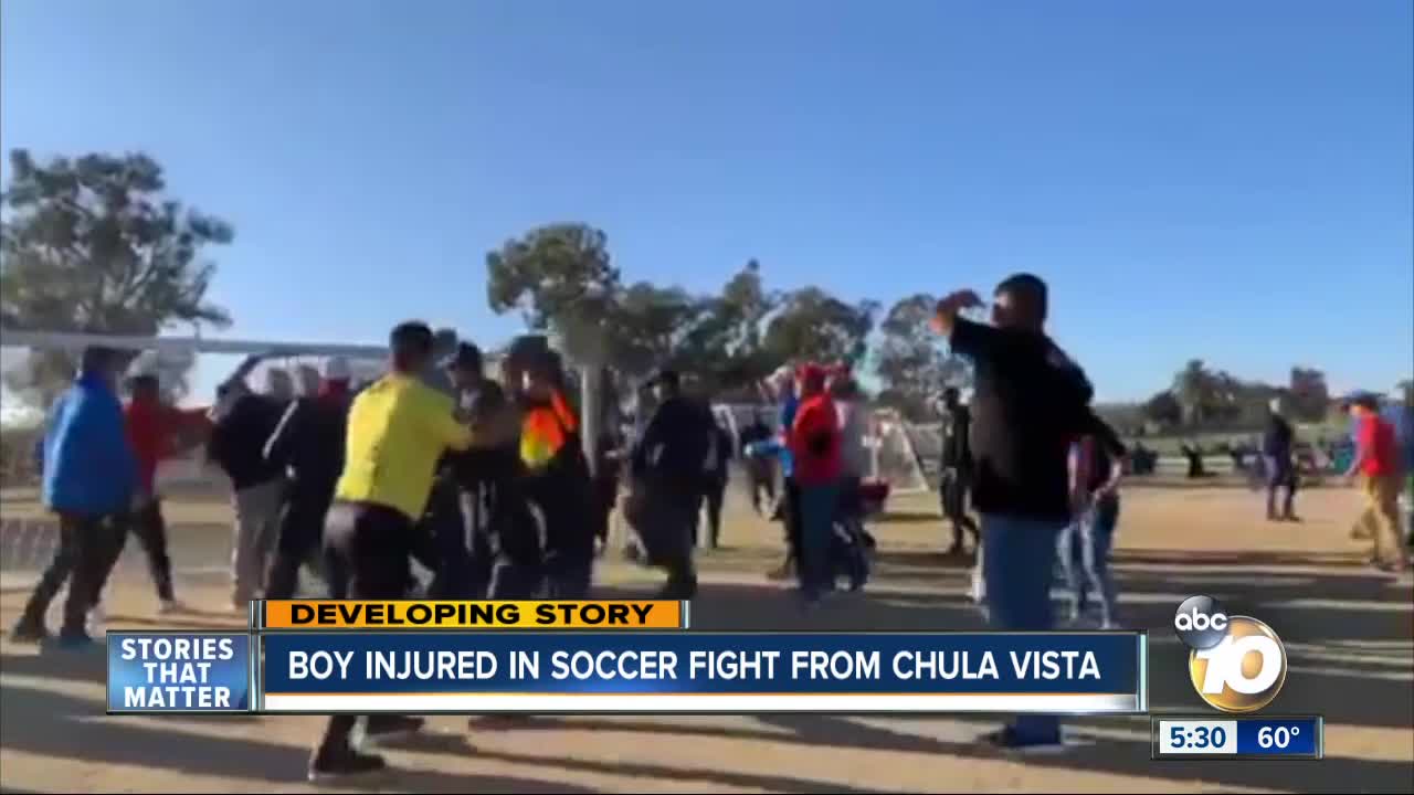 Boy injured in soccer fight from Chula Vista