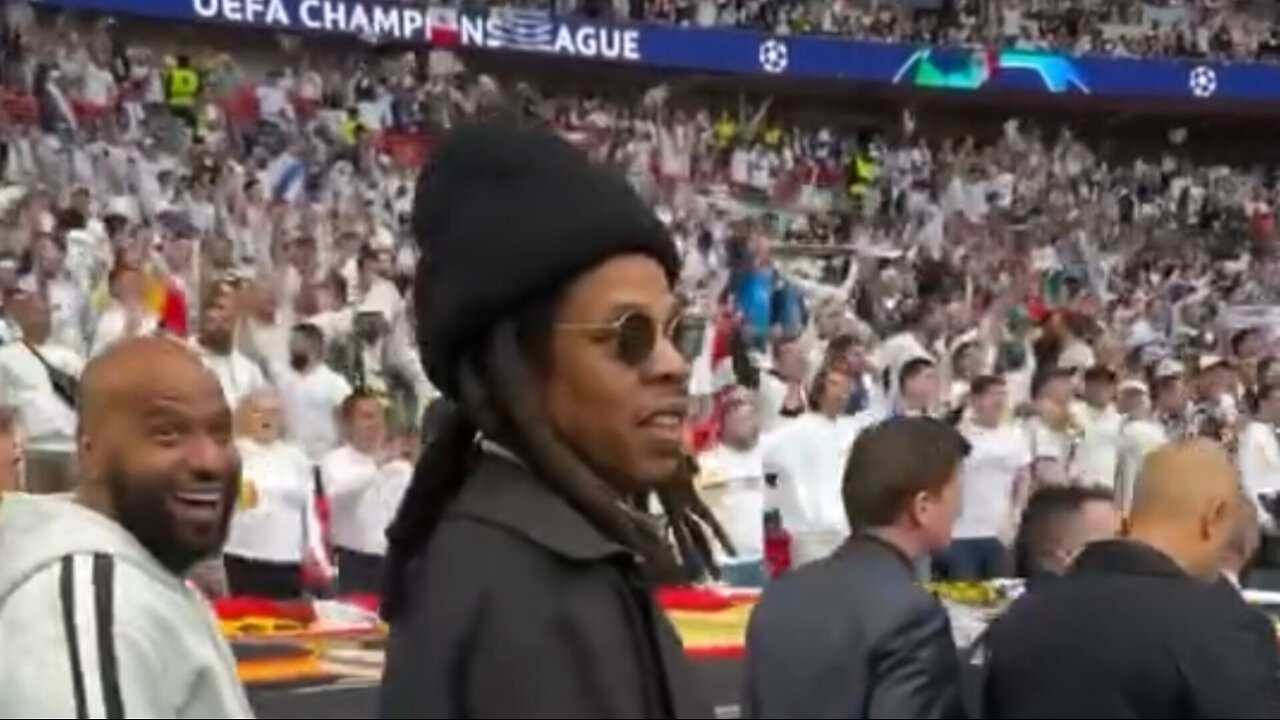 Jay Z was spotted at the UEFA Champions League final