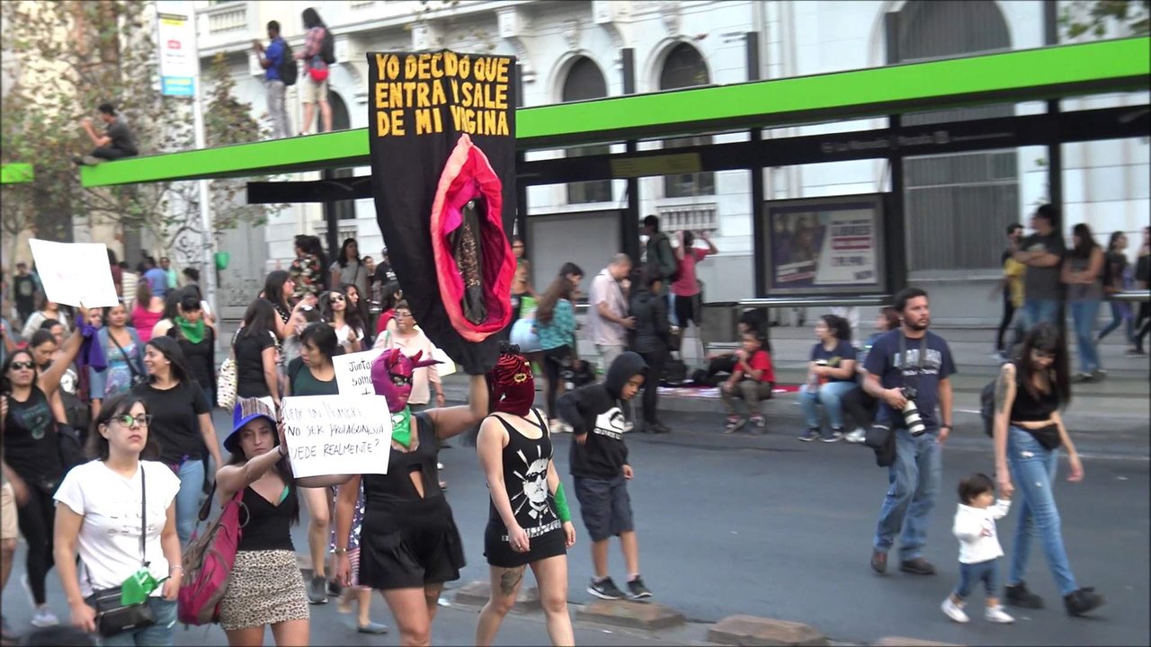 2019 Women's day in Santiago, Chile.