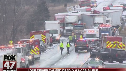 Single driver caused fatal I-96 pileup last month