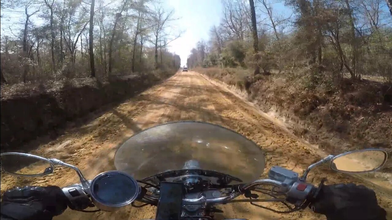 Wet, Graded, Soft Sand Road on a Cruiser.