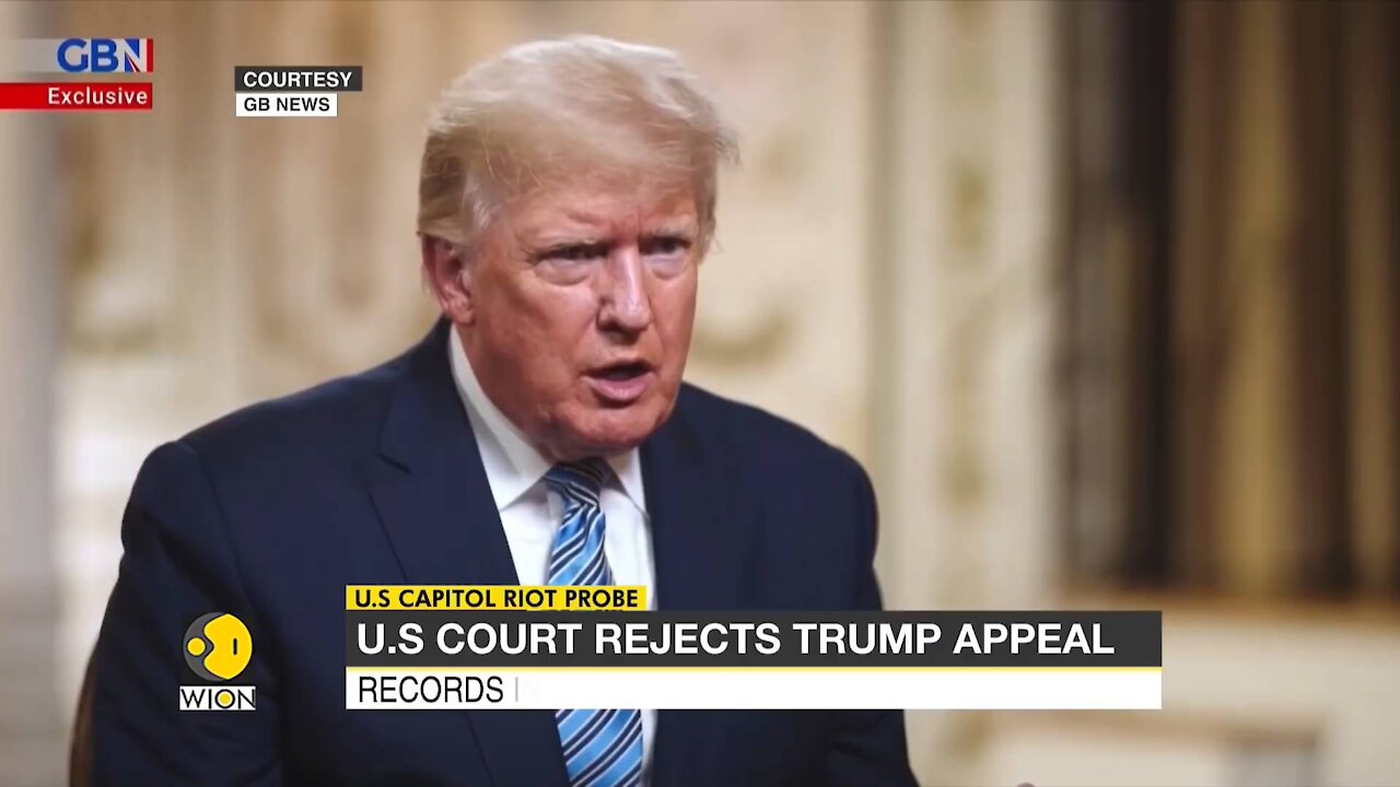 Capitol Riots: US Federal court rejects former President Donald Trump's appeal to withhold records.