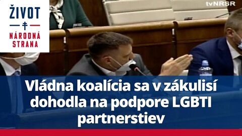 Vládna koalícia sa v zákulisí dohodla na podpore LGBTI partnerstiev