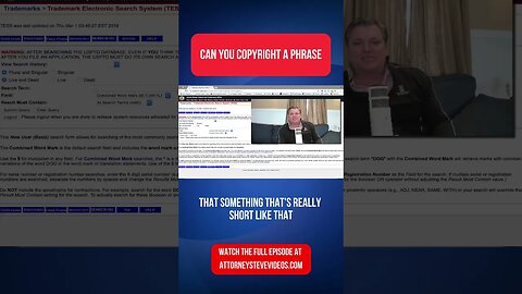 Can you Copyright a phrase by Attorney Steve®