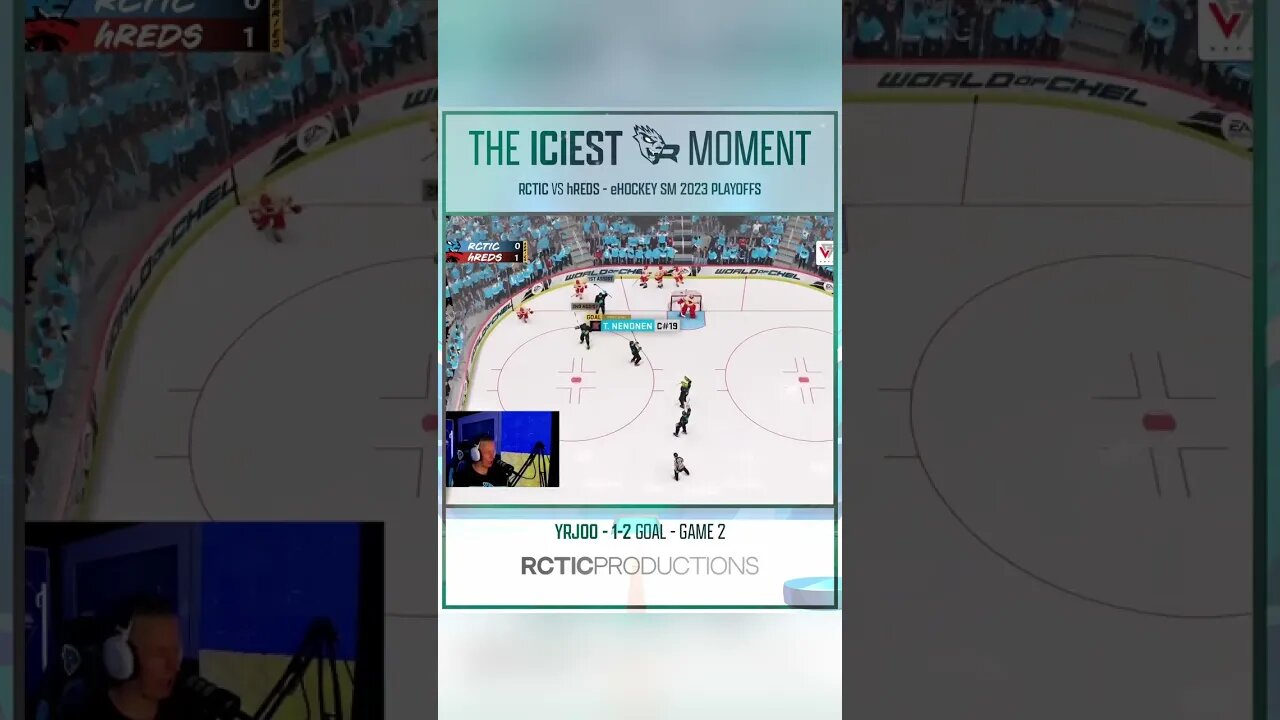 ICIEST MOMENT vs HREDS #rctic #nhl #nhl23 #easportsnhl23 #esports #sportsgamer #esportsfi #shorts