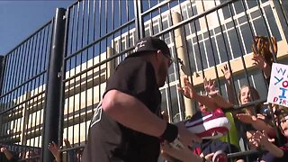 Jason Kipnis gave away shoes and other items to fans