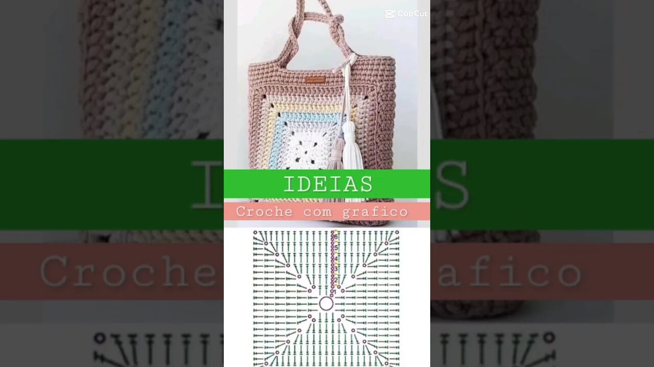 ideias de crochê com gráfico. #crochê #moda #crochet #ideias #arte
