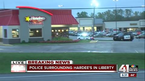 Liberty Hardee's evacuated due to standoff