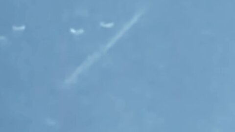 x2 orb UFO with cigar fly-by