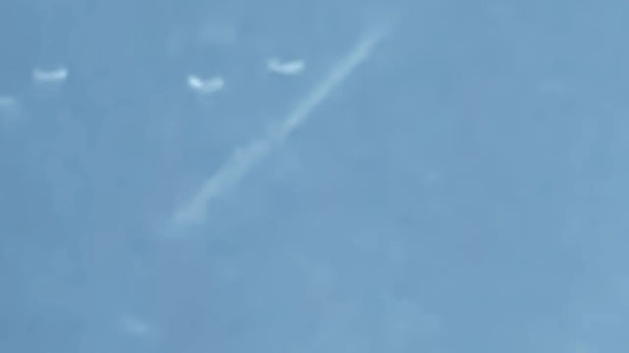 x2 orb UFO with cigar fly-by