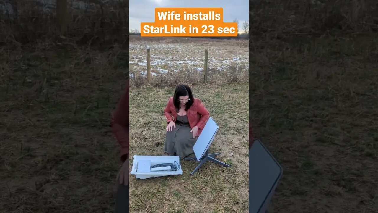 Wife installs star link, easy day #starlink #spacex