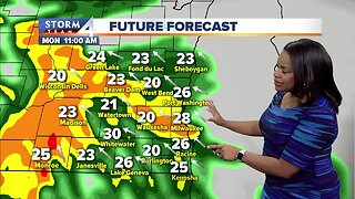 Wind & rain Monday