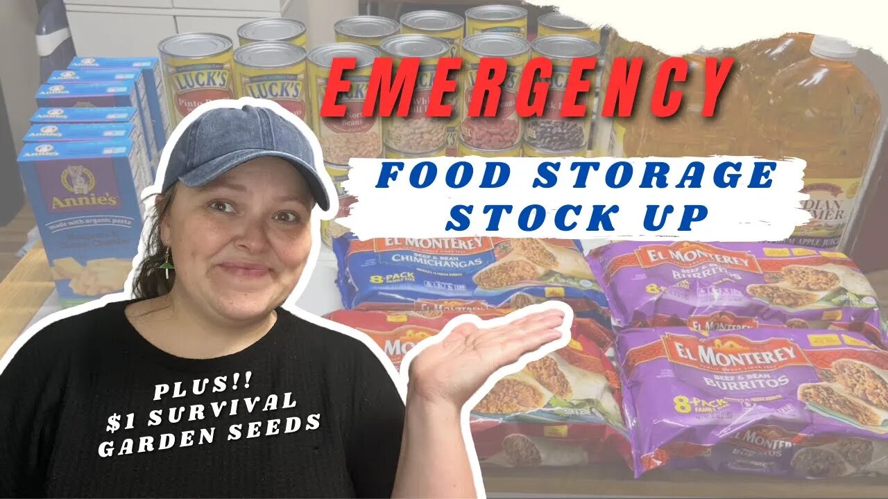 Emergency Food Storage Haul || $1 Survival Garden Seeds!