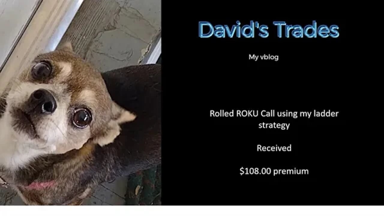 Rolled ROKU and received $108.00 premium. Ladder Strategy