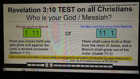 Revelation 3 verse 10 TEST on all Christians