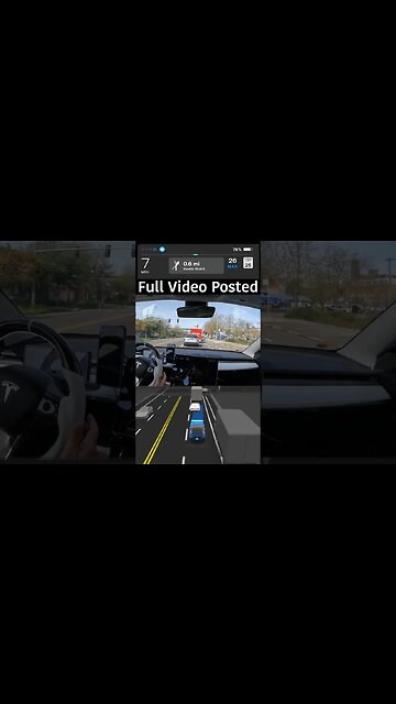Tesla full self drive in action #fsd #teslamodel3 #teslafsd #electriccar #car #fsdbeta #teslacar