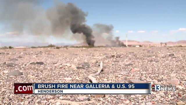 Brush fire burns near Galleria & U.S. 95