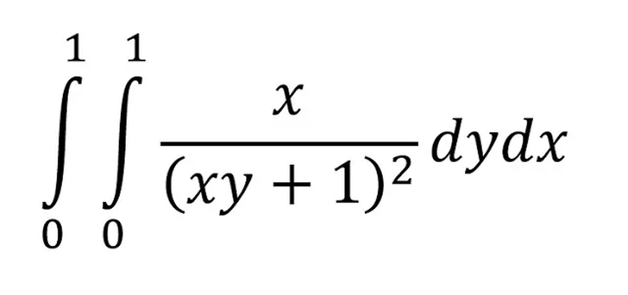 Calculus Help: Double Integrals x/(xy+1)^2