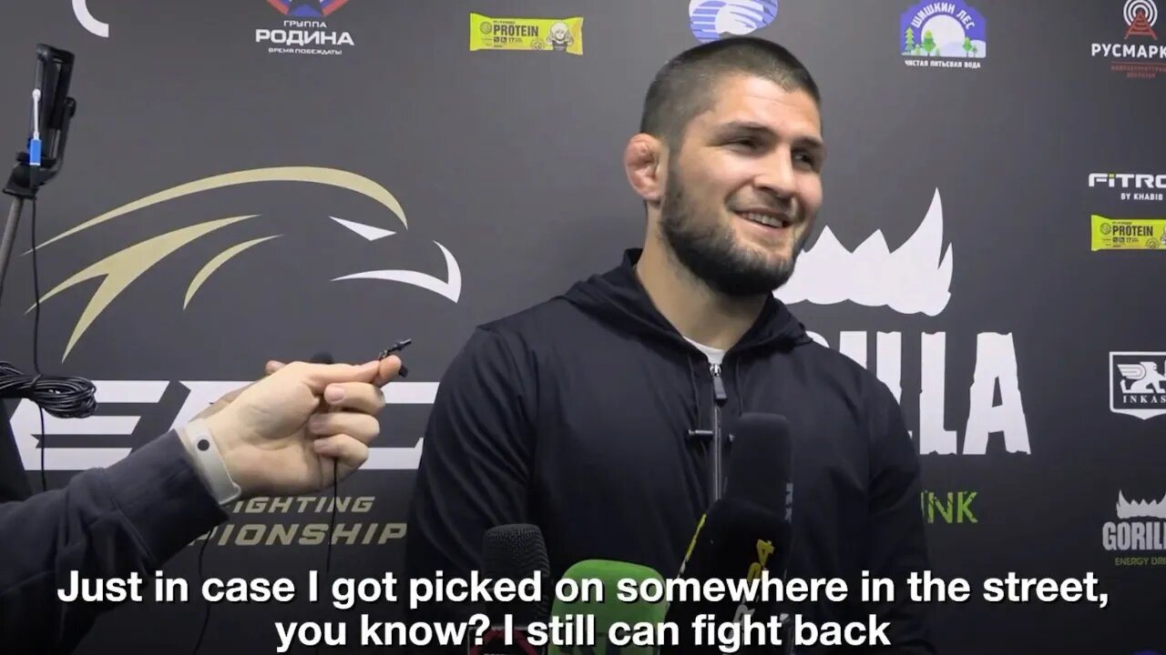 Khabib Nurmagomedov press conference talks retirement, Dana White, Eagle Fc, return, 170, and more