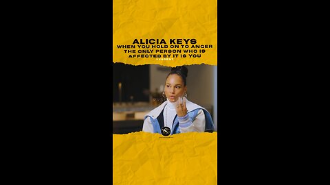 @aliciakeys When you hold on to anger the only person who is affected by it is you