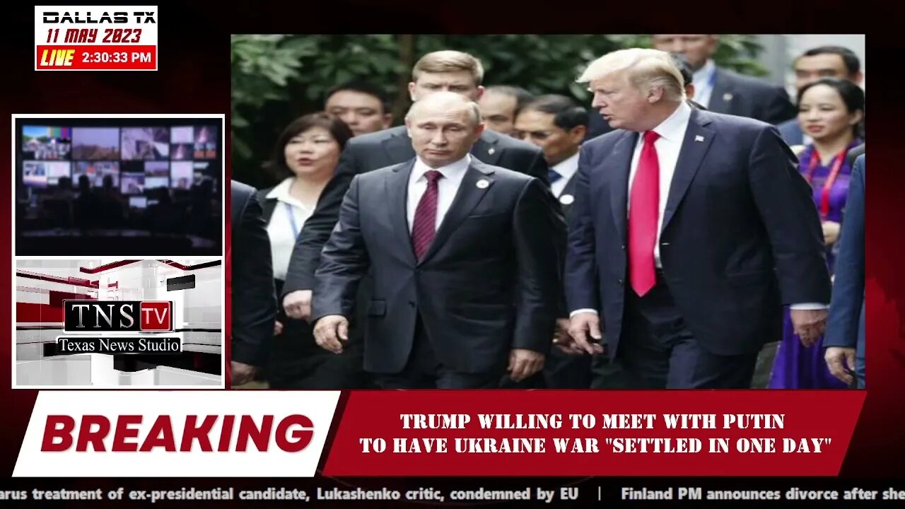 Trump Willing To Meet With Putin To Have Ukraine War "Settled In One Day"