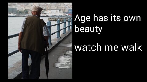 An aged man walk in style