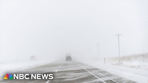 Drone video shows extreme winter weather in lowa