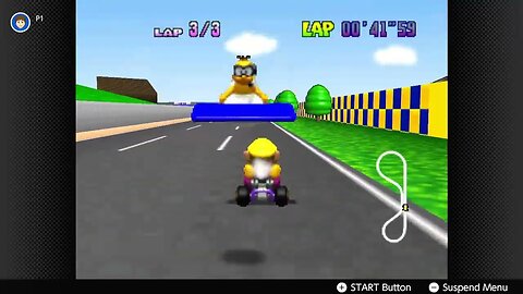 Mario Kart 64 - Luigi Raceway Time Trial Gameplay (Nintendo Switch 64 Online)