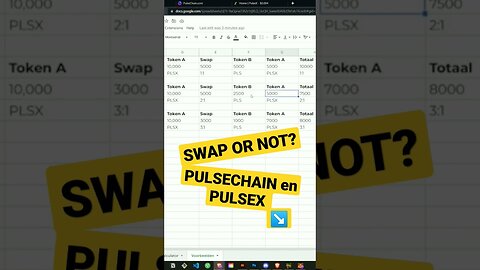 Swap or not? #pulsex #pulse #pulsechain #crypto #short #ethereum