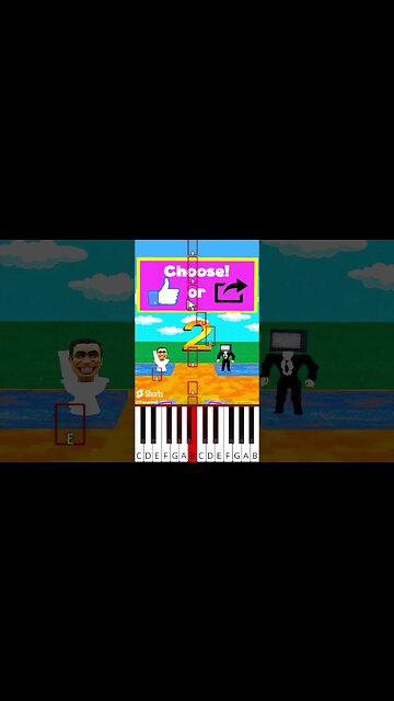 Help CAMERAMAN to choose between TVMAN and GMAN(@BigTastyAnimations)MrBeast - Octave Piano Tutorial