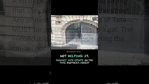 Tristan Tate January 10th Update About The Arrest @Fesify #Shorts