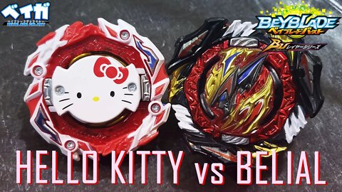 ASTRAL HELLO KITTY .Ov.R'-0 vs DIVINE BELIAL .Nx.Ad (3 GEAR) - Beyblade Burst ベイブレードバースト