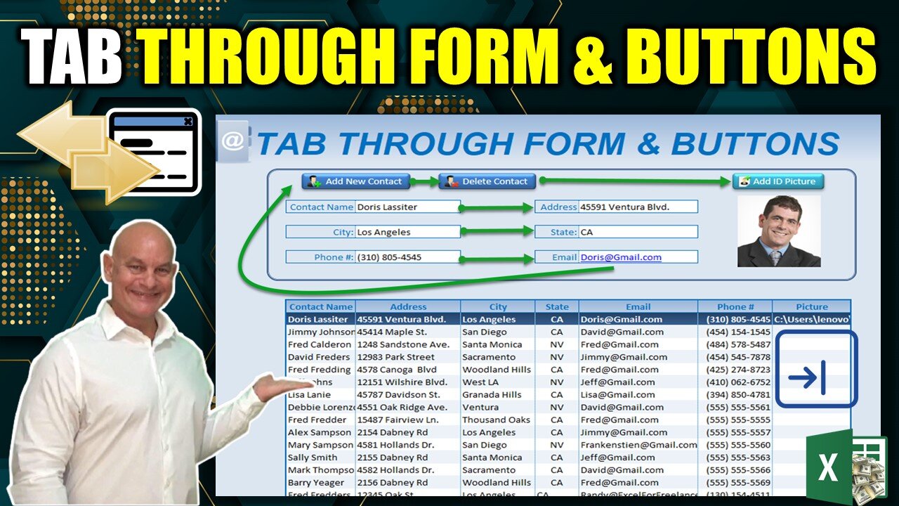 Learn How To Tab Through Excel Forms & Buttons And Run Macros Without A Mouse