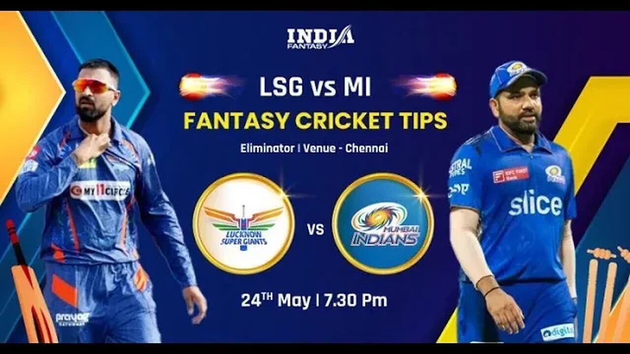 MI v/s LSG Dream 11 fantasy cricket team live