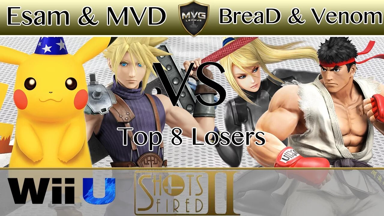 PG|Esam & PG|MVD vs. BreaD & HoH_Venom - Top 8 Losers Doubles - Shots Fired 2