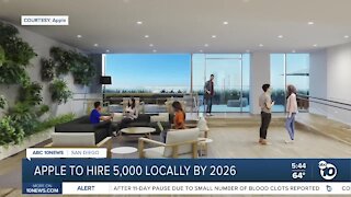 Apple to hire 5,000 in San Diego by 2026