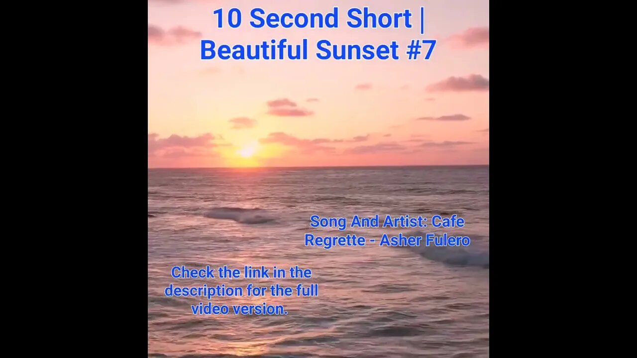 10 Second Short | Beautiful Sunset | Bright Mind Meditation Music #sunset #7 @Meditation Channel