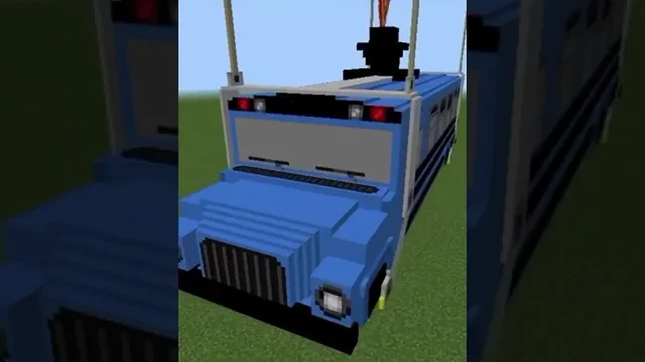 Fortnite battle bus in Minecraft! #shorts