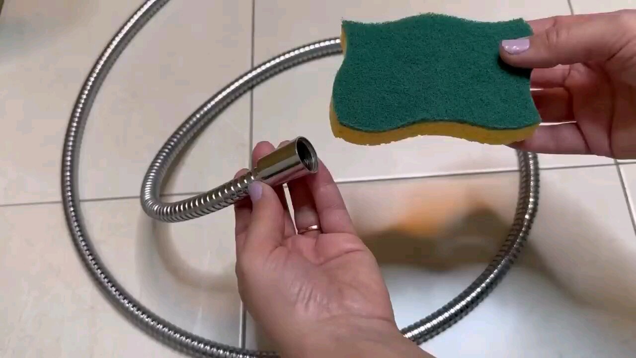 insert the sponge into the shower tube and a miracle will happen