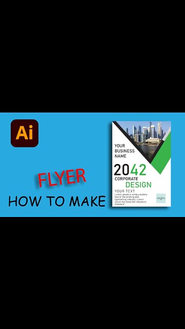 How to start making a Business Flyer Graphic Design Creative Design Illustrator CC #short