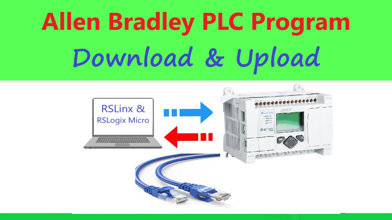 0028 - Allen bradley plc program download and upload on Micrologix 1100