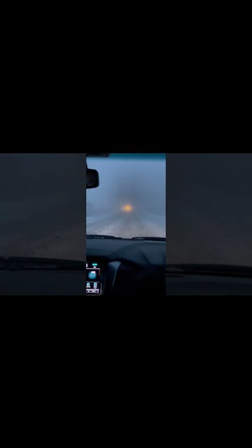 Driving in a blizzard