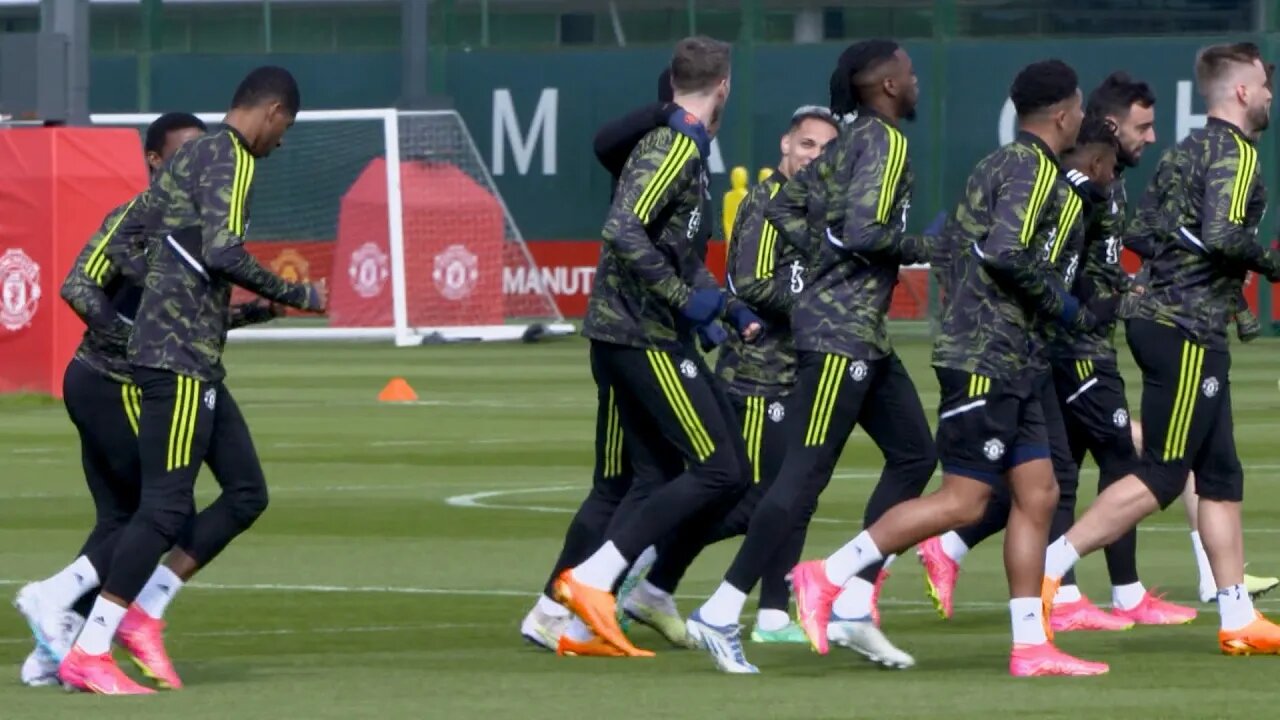 Marcus Rashford is BACK | Manchester United train ahead of Sevilla Europa League quarter-final clash