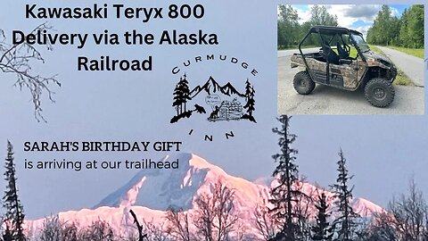 Getting our Kawasaki Teryx 800 delivered by the Alaska Railroad to our remote homesteaad #kawasaki