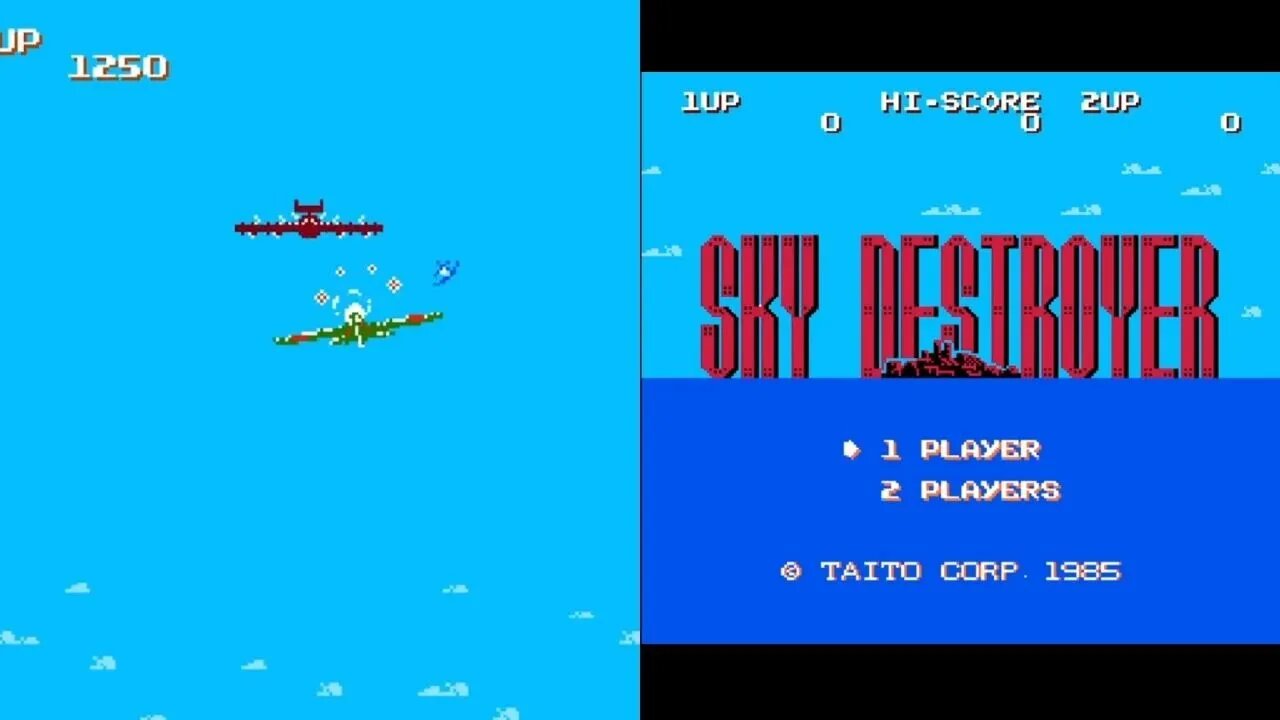 1985 Sky Destroyer (Taito) Arcade Game. Classic and Retro No Commentary Gameplay. | Piso games