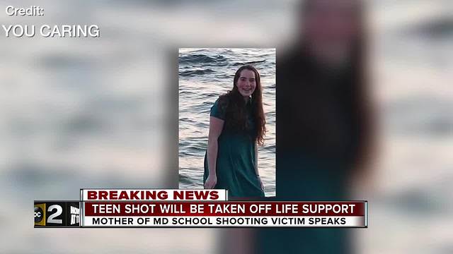 Family announces that teen shot in MD school shooting will be taken off life support