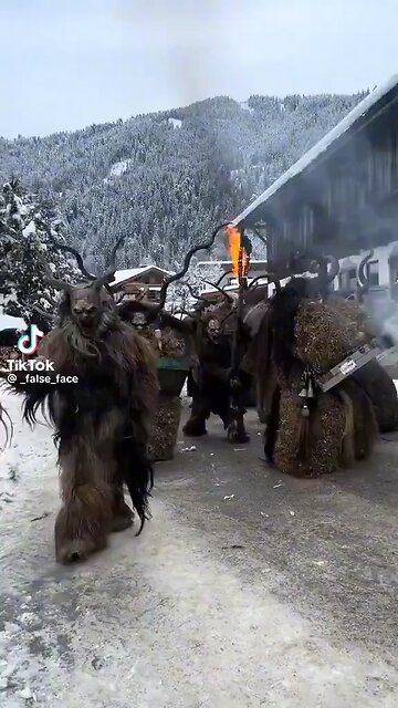 Austria Krampus demonic rally