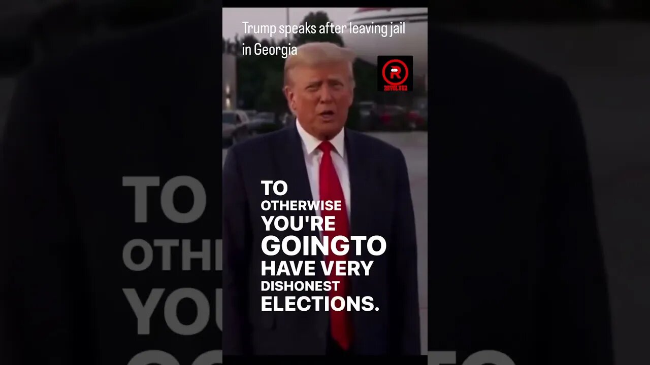 Trump speaks after leaving jail in Georgia #trump #trump2024 #georgia #witchhunt