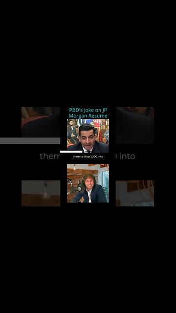 PBD's Funny Joke on his JP Morgan Resume | Unique Selling Approach #shorts